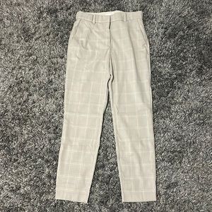 H&M Light Beige Plaid Slacks / Size 8 / Almost New - Excellent Condition